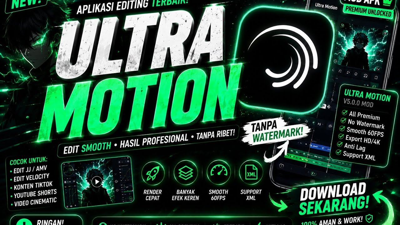 ultra motion mod apk terbaru 2026 || unlock all fitur, support all preset, no watermark