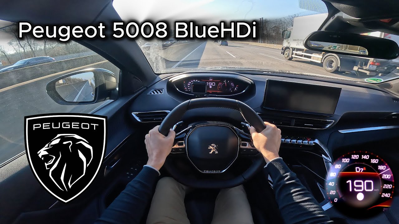 2024 Peugeot 5008 BlueHDi 130 1.5 Turbo Diesel (130 hp) - POV Test drive On the German Autobahn