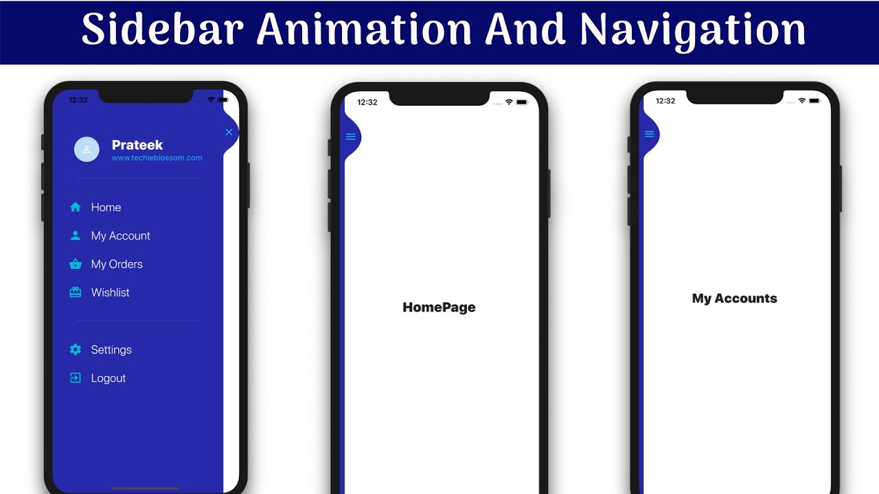 Sidebar Animation & Navigation | Flutter UI