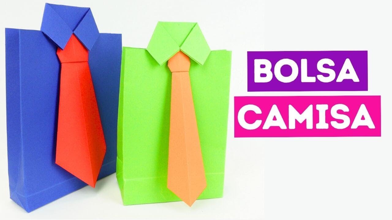 👔 Cómo hacer una bolsa de regalo en forma de camisa ¡Fácil!