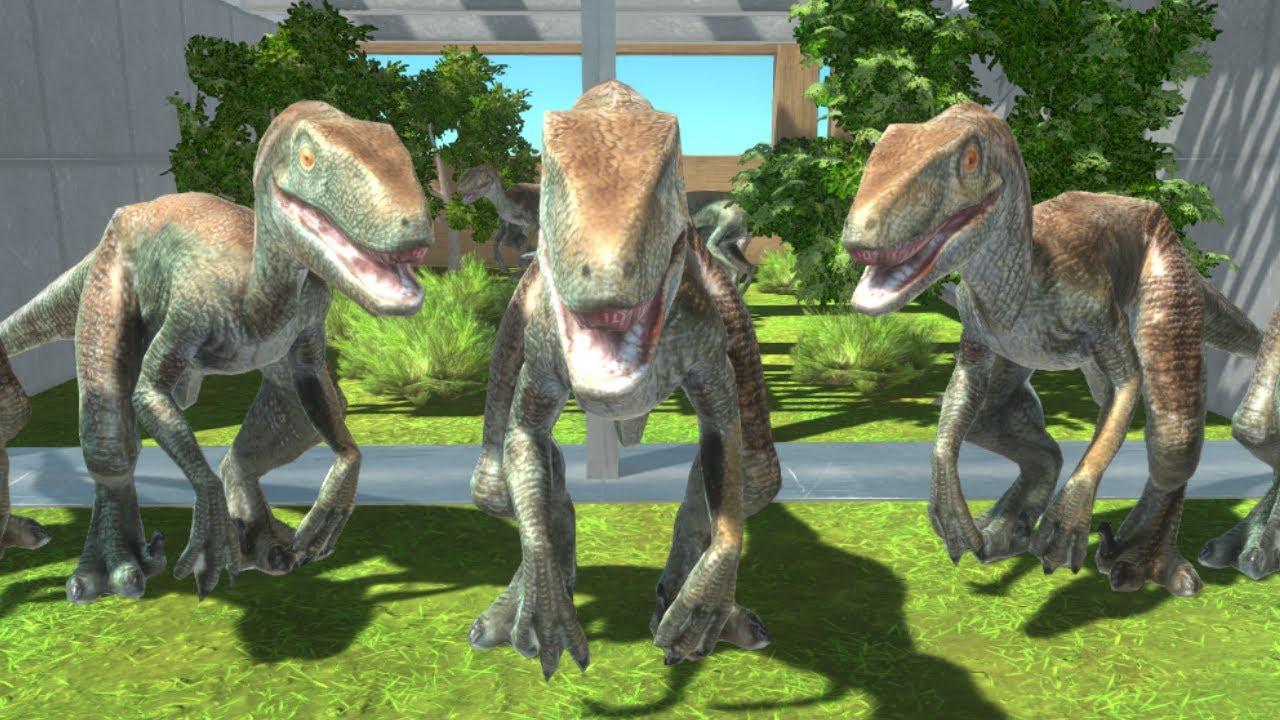 Remastered RAPTORS hunting in packs at Jurassic Park Animal Revolt Battle Simulator