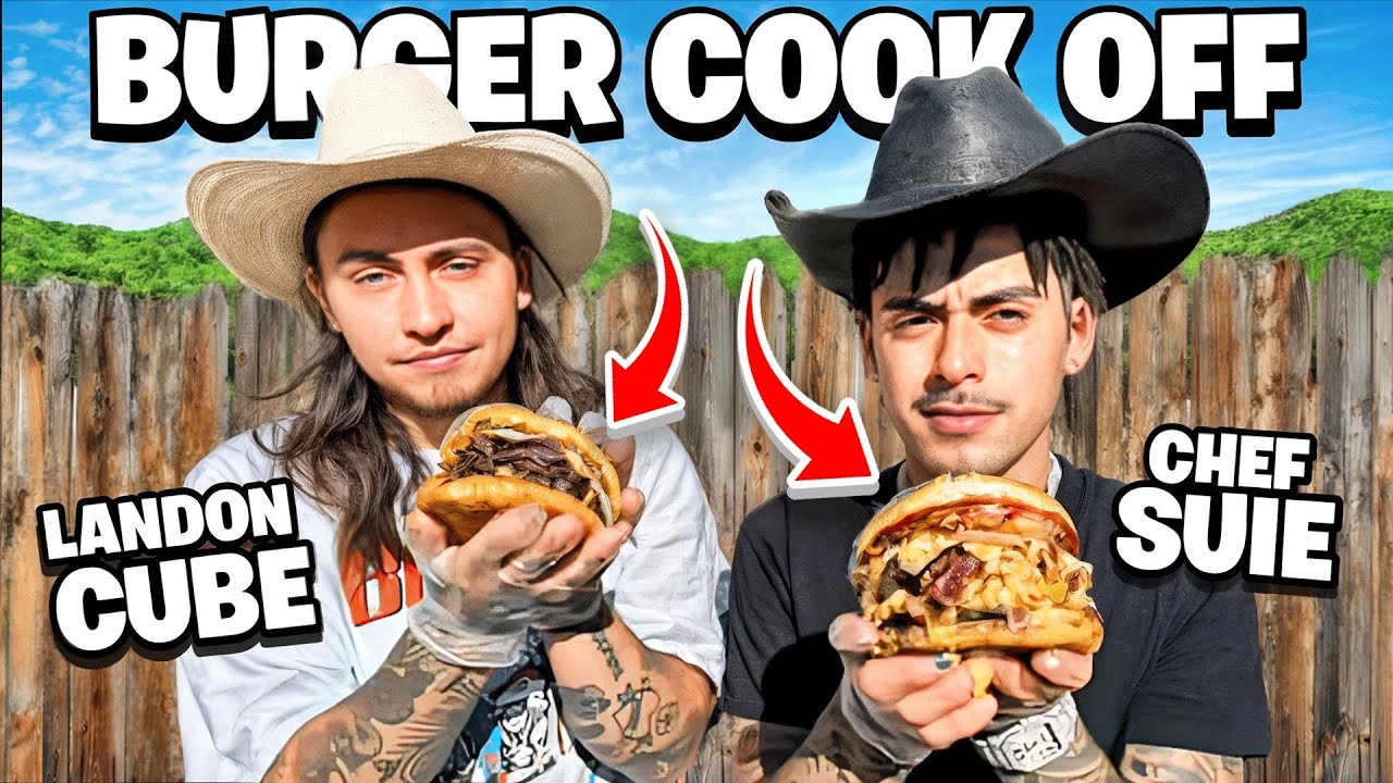 reunited with my long time friend for a burger cook off! (unc vs kid) 🤣🤣🤣🤣🤣