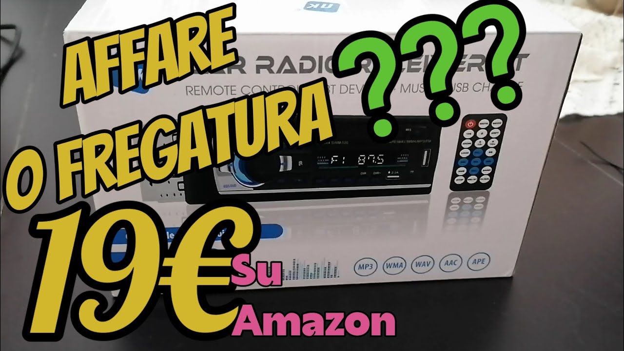 Autoradio ECONOMICA con Bluetooth 4.0 19&euro; su Amazon - Nk autoradio -  unboxing Parte 2 testa o croce