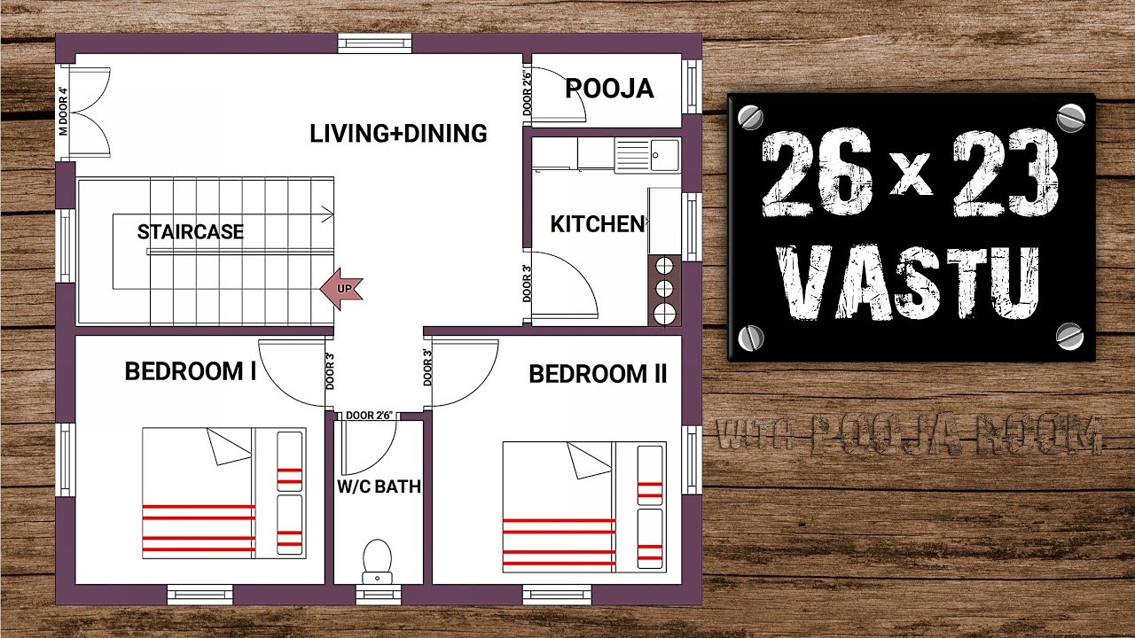 26'&times;23' House design &bull; West facing best 2BHK &bull; Detailed information &bull; 23*26 &bull; NEXT CIVIL ENGINEER