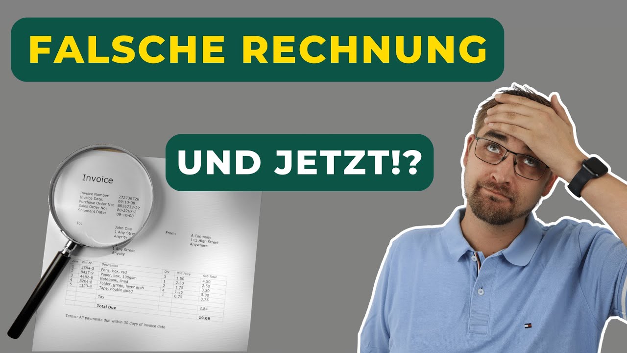 FALSCHE RECHNUNG | DAS musst du tun!