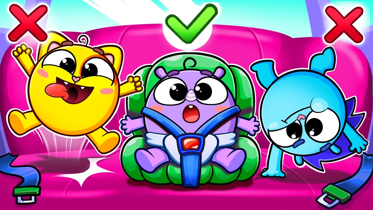Buckle Up, Baby! 🚙 Learning Safety Rules! Funny Kids Songs 😻🐨🐰🦁 Nursery Rhymes by Baby Zoo TV