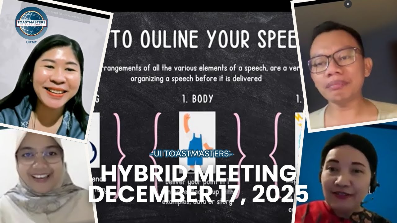 UI TOASTMASTERS CLUB HYBRID MEETING December 17, 2025