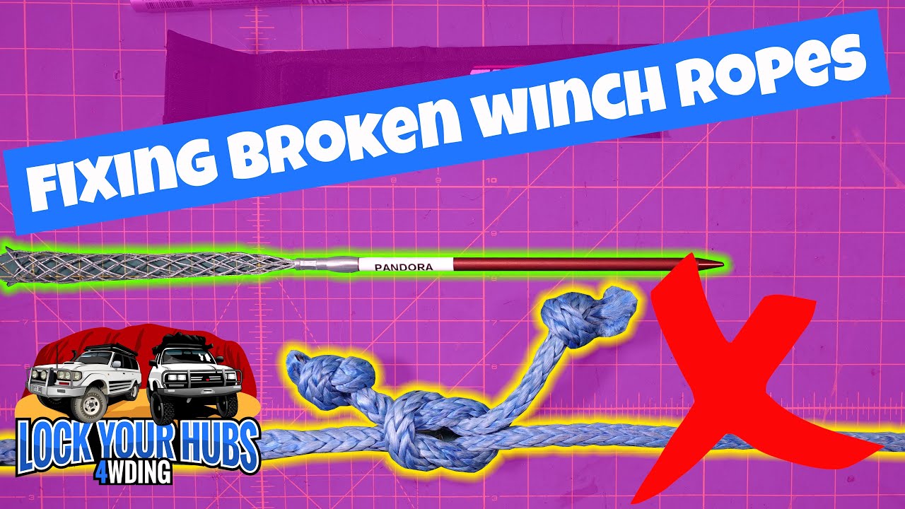 How to Splice Dyneema Synthetic Winch Rope RIGHT! Including Self Locking Splice.