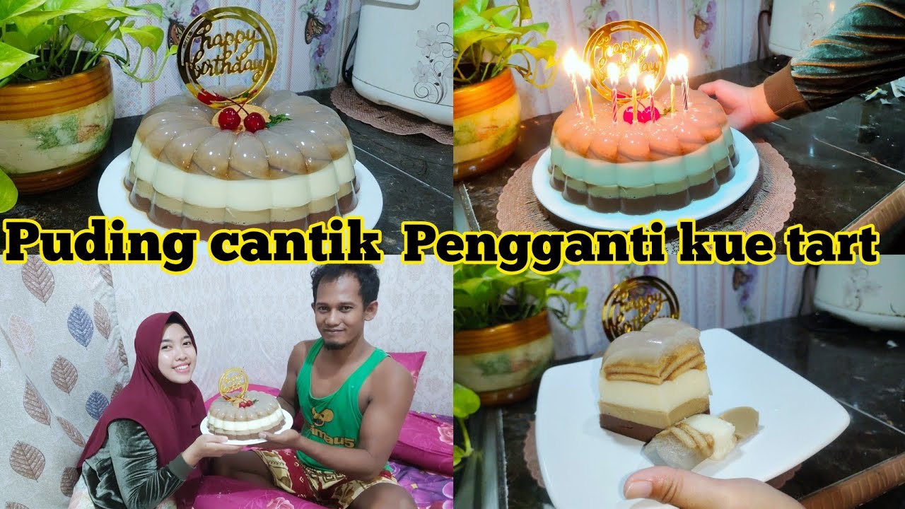 PUDING PENGGANTI KUE TART. PUDING 4 LAYER 4 RASA#dailyvlog#puding#pudingviral#pudingulangtahun