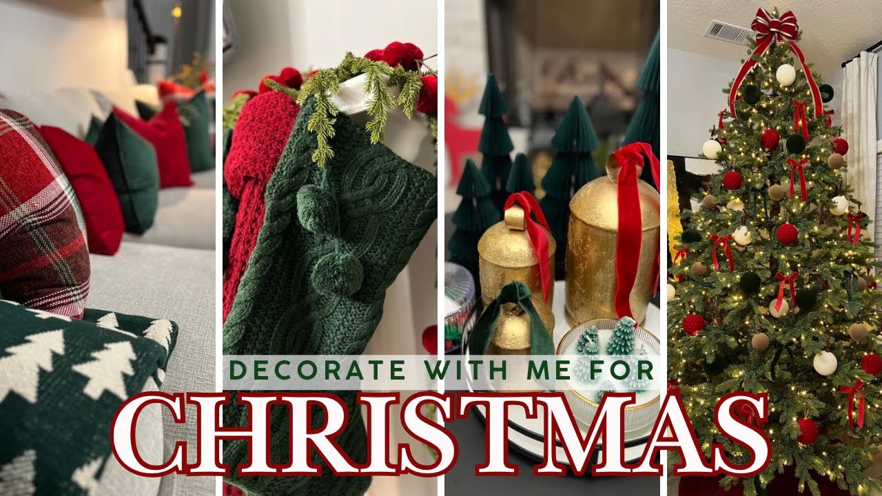 CHRISTMAS DECORATE WITH ME 2024| HOT COCOA BAR IDEAS| TRADITIONAL CHRISTMAS