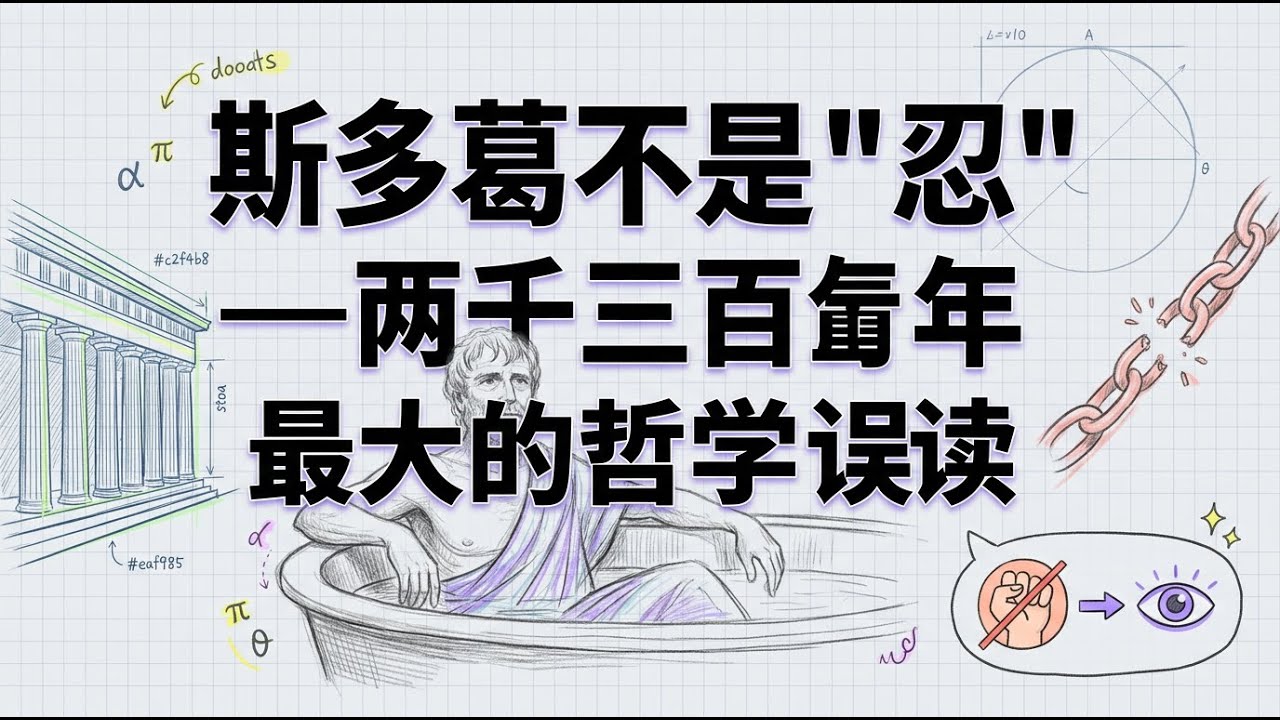 【会员区新系列 Stoicism】斯多葛哲学误读 | 塞涅卡的死亡与忍耐真相 | 理性之火修行录第一集