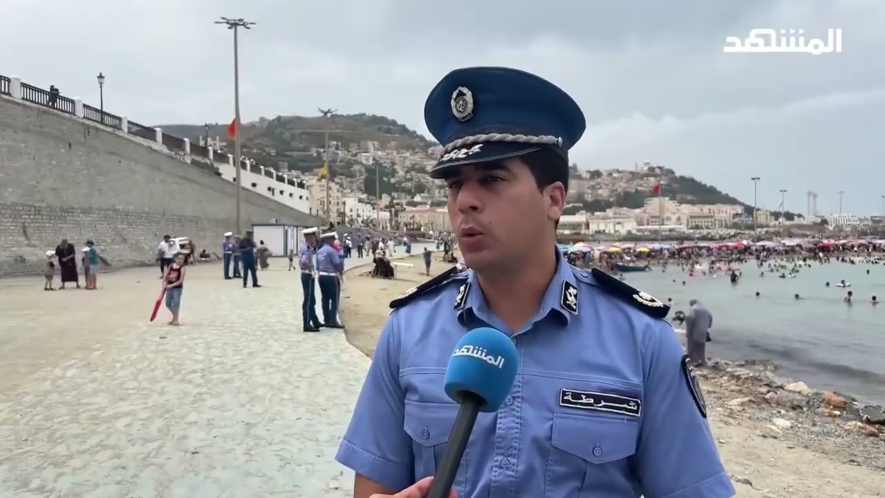 شواطئ العاصمة صيف الجزائر . قناة المشهد . الاستاذ محمد جرادة