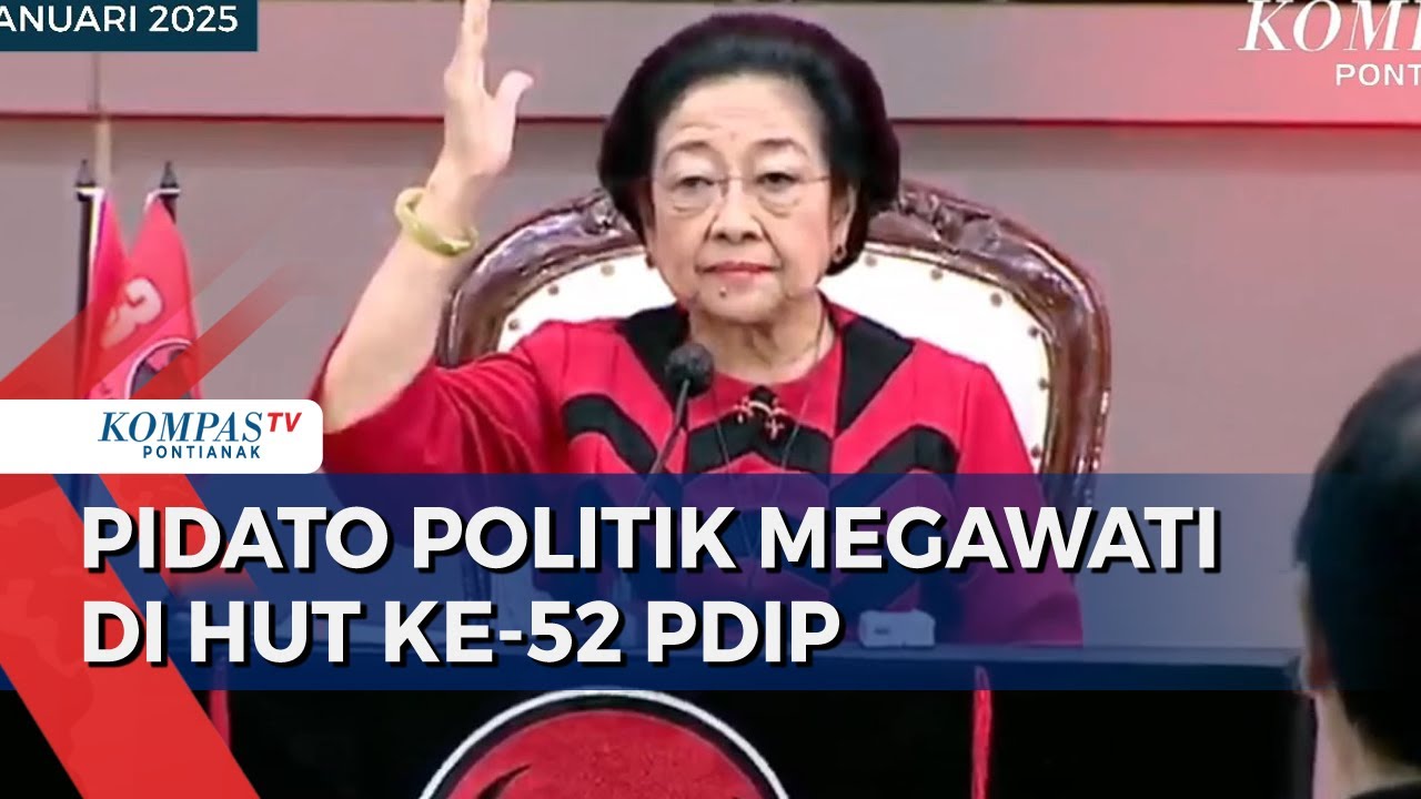 [FULL] Pidato Politik Megawati di HUT ke-52 PDIP: Terima Kasih pada Presiden Prabowo