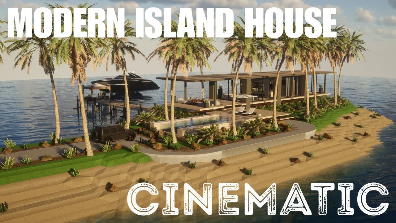 [4K] Minecraft : Ultra Realistic Modern Island House - Ultimate Immersion + World Download