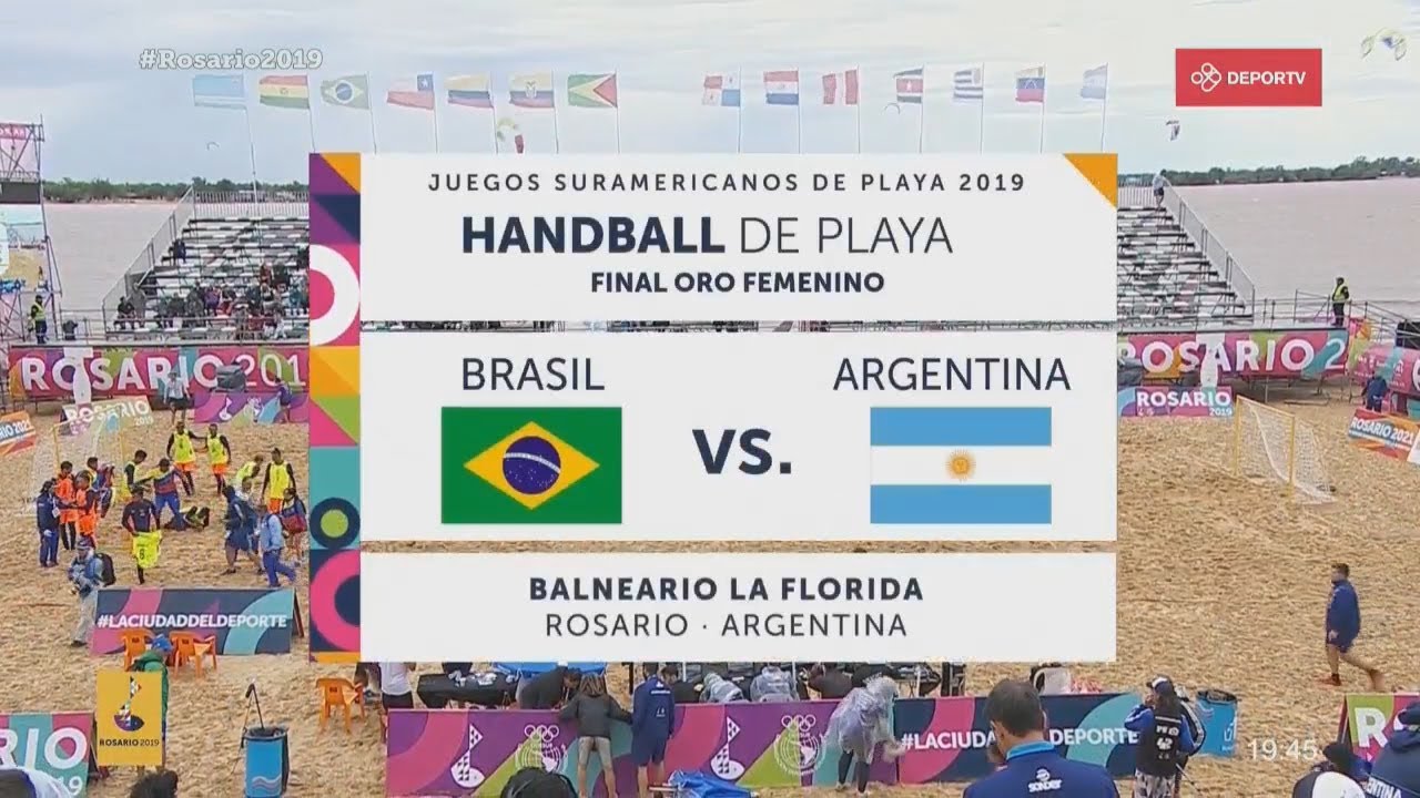 #Rosario2019 - Día 6 - Final Handball Femenino: Brasil - Argentina - Juegos Sudamericanos de Playa