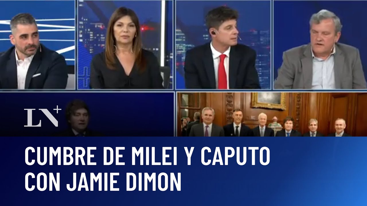 Cena de honor del JP Morgan: Milei y Caputo se reunieron con Jamie Dimon