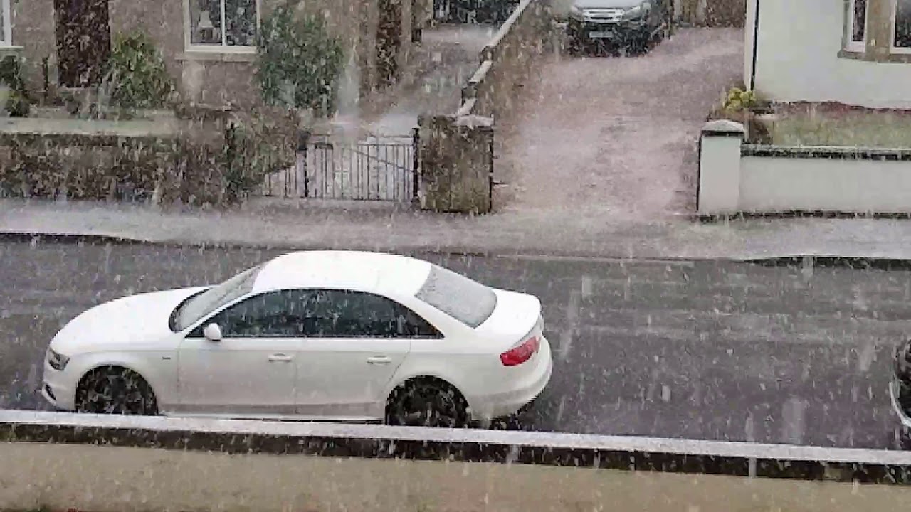 Snowing in Nairn, Scotland - Feb 2020