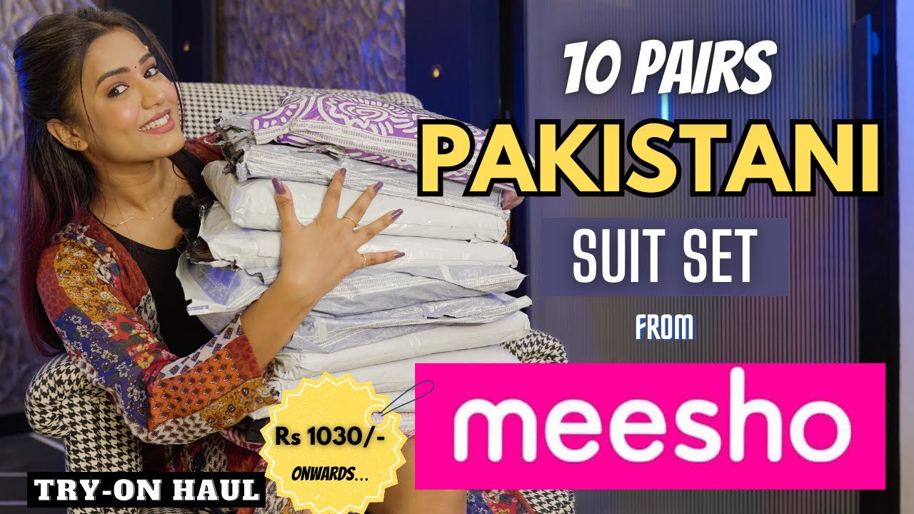 PAKISTANI SUIT SET FROM MEESHO💕 | party wear | Honest Review || gimaashi