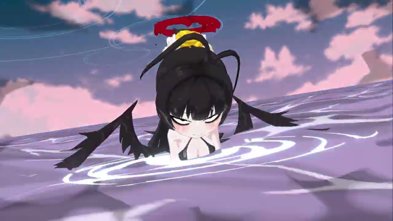 Tsurugi Swimsuit Animation Comparison - Blue Archive