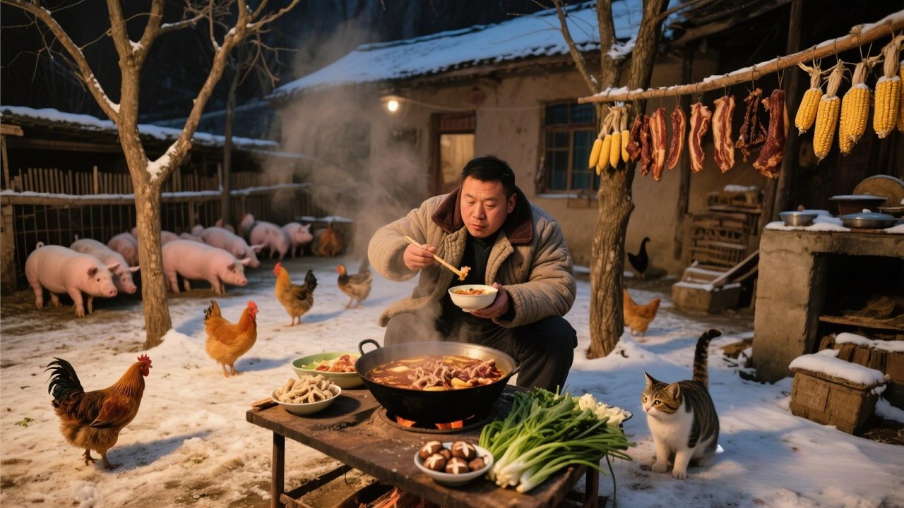 窗外初雪落白，碗中暖褐牛肚正香。一口热汤，足以熨帖整个冬天。【孤独的美食咖】