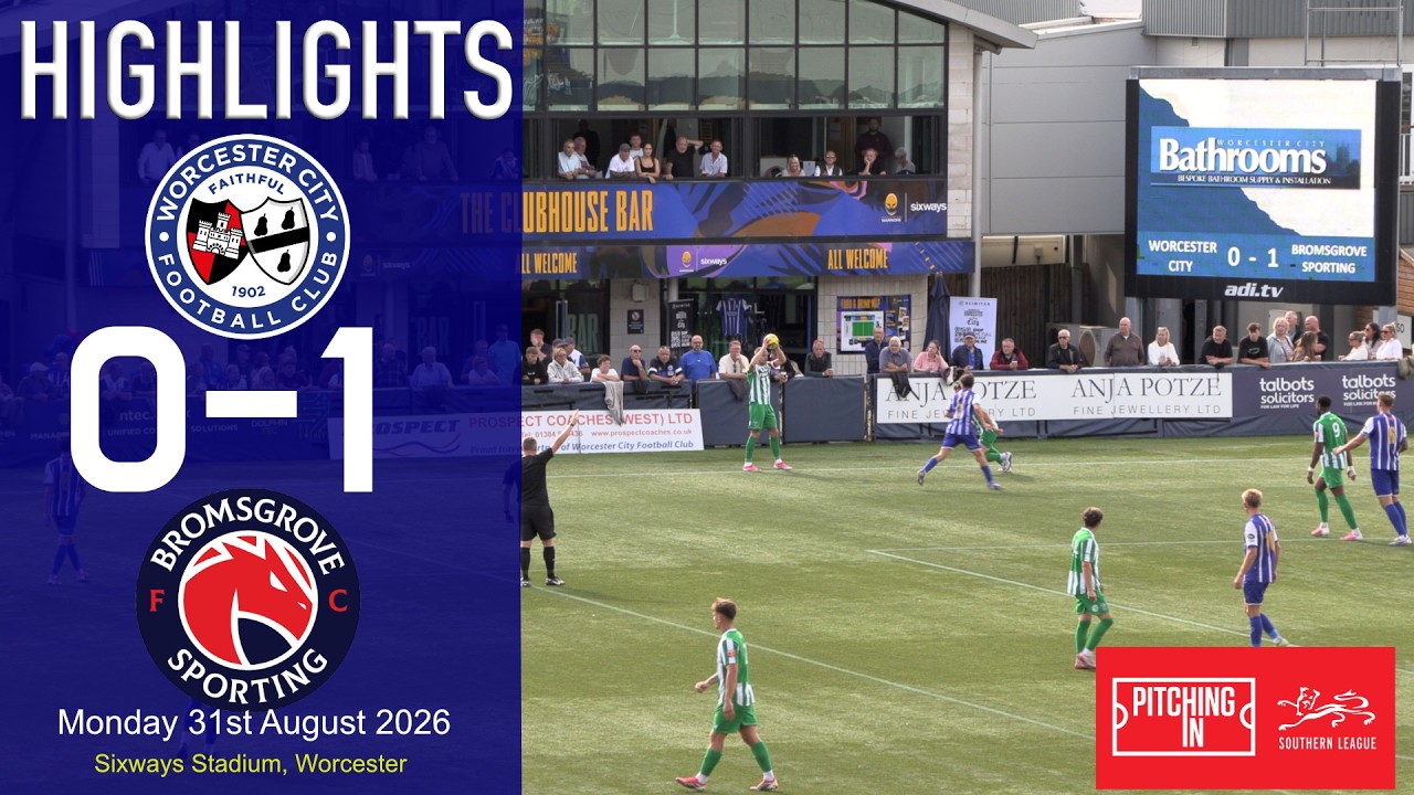 Вустер Сити 0 Бромсгроув Спортинг 1 | Pitching In Southern Premier League Central Division