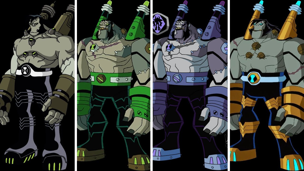 🇧🇷 todas as transforma&ccedil;&otilde;es do Frankenstrike - Ben 10 (Dublado)