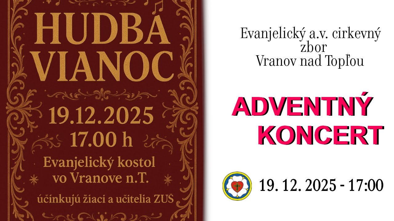 ADVENTNÝ KONCERT - 19.12. 2025
