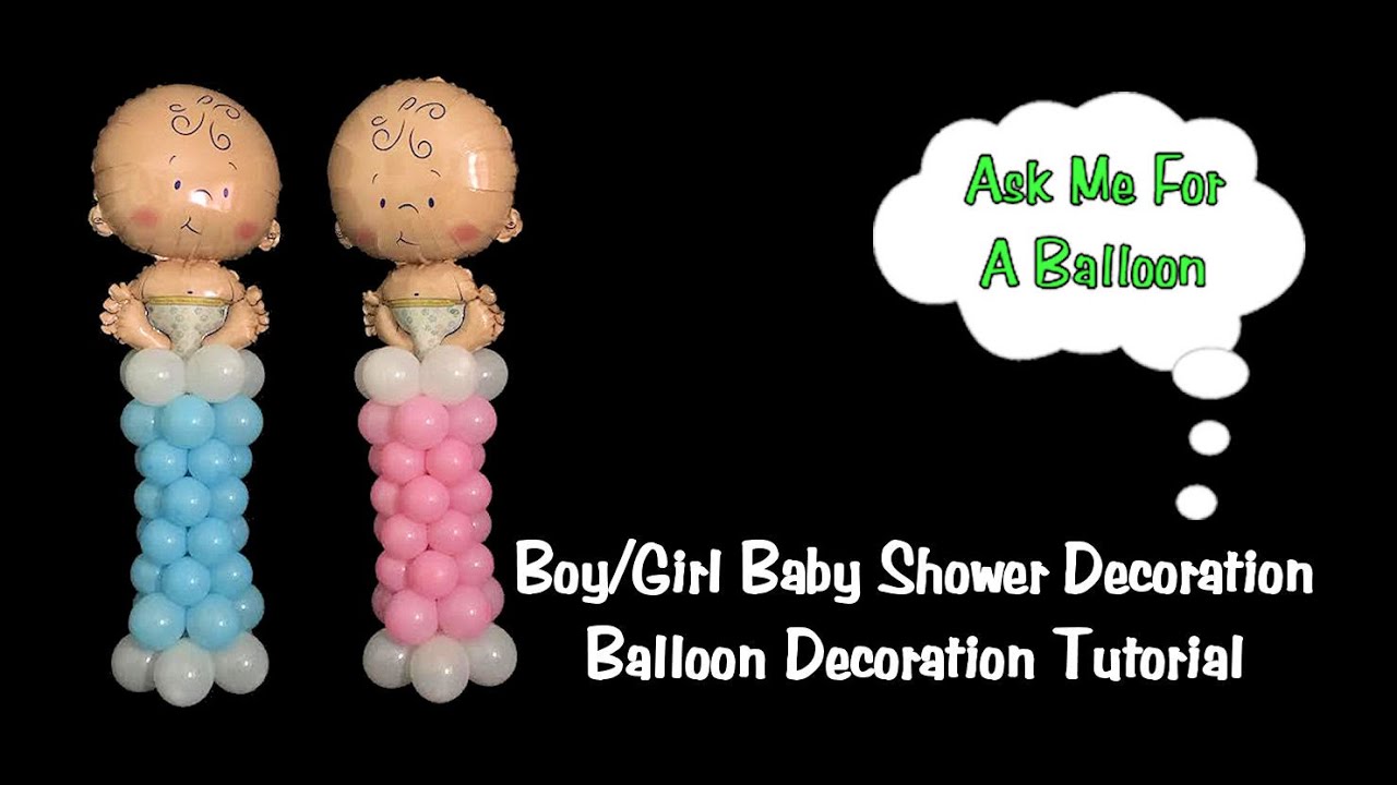 Baby Shower Mini Balloon Columns - Balloon Decoration Tutorial