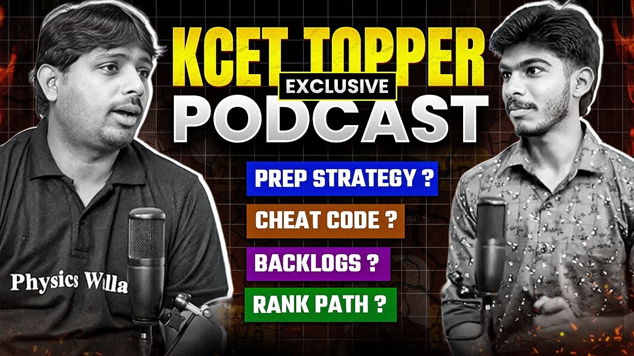 KCET Topper Exclusive Podcast 🎙️🔥 | Prep Strategy, Backlogs & Rank Path 🏆 #kcet2026
