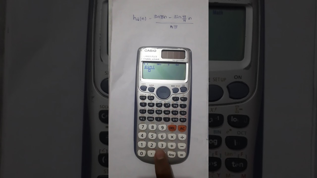 how to calculate values in HAMMING WINDOW (calculator technique).  DSP Simple Hamming window solving