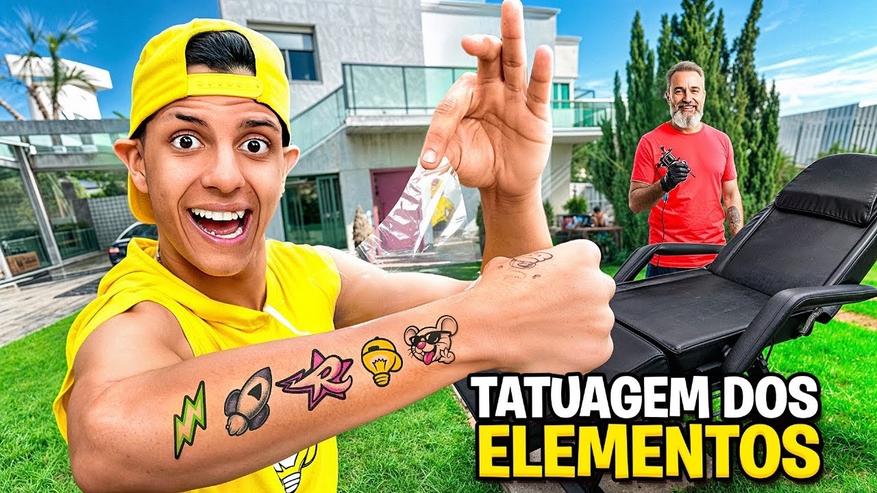 FIZ UMA TATUAGEM DOS ELEMENTOS *Doeu muito ?