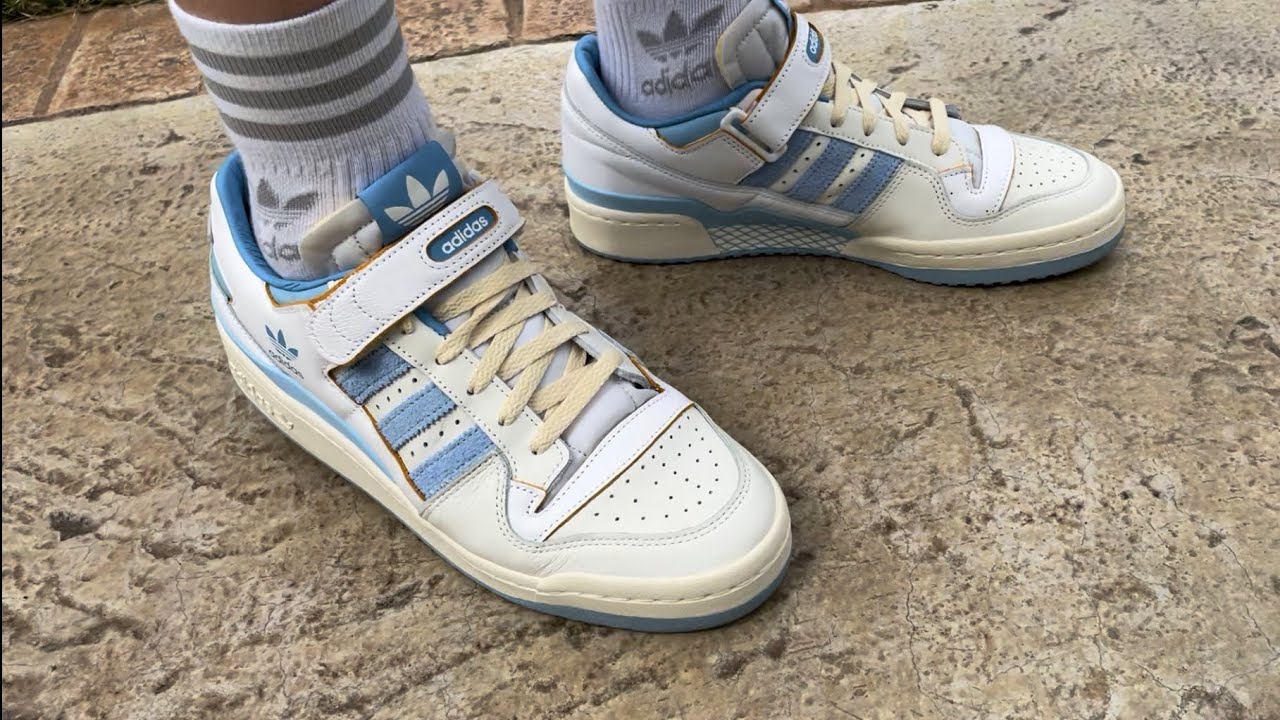 Adidas Forum 84 Low - UNC - On Foot Look w/ sizing info - Great Quality - Retro Style