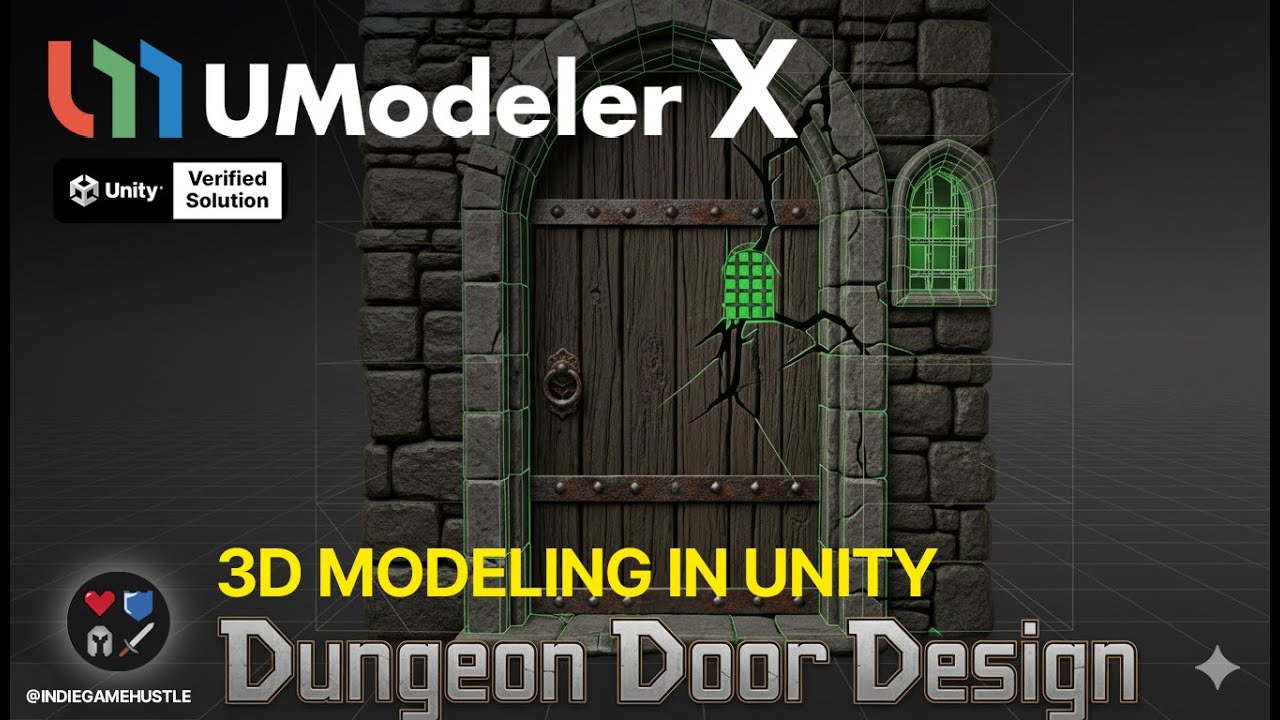 3D Modeling Dungeon style Door - Thought Process / Workflow - Low poly