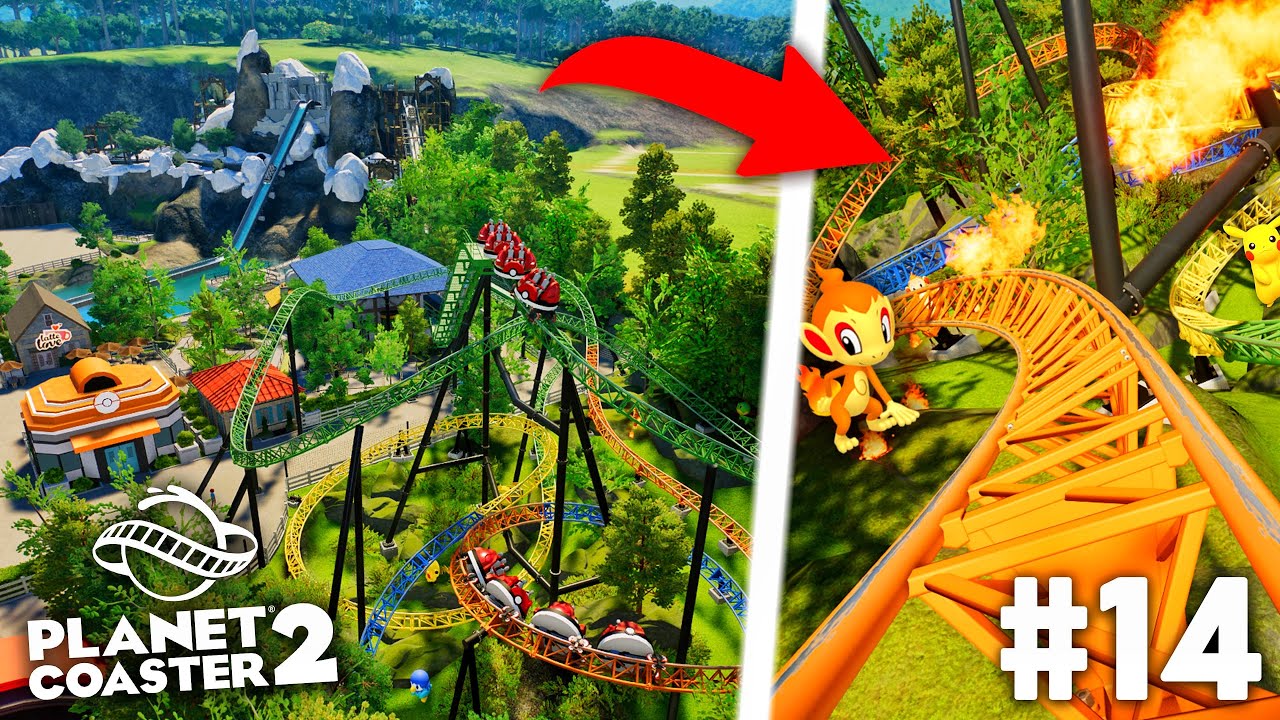 Planet Coaster 2 NEW Pok&eacute;mon Coaster COMPLETE in my Theme Park!!