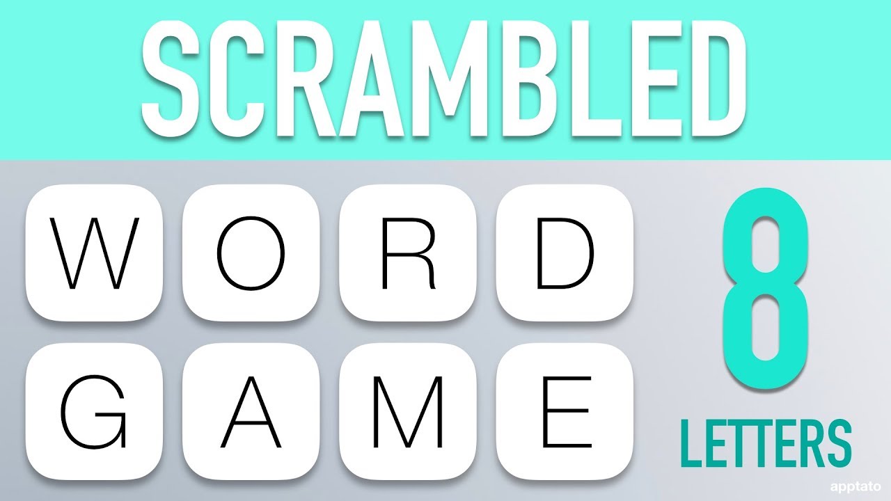 Scrambled Word Games - Guess the Word Game (8 Letter Words)