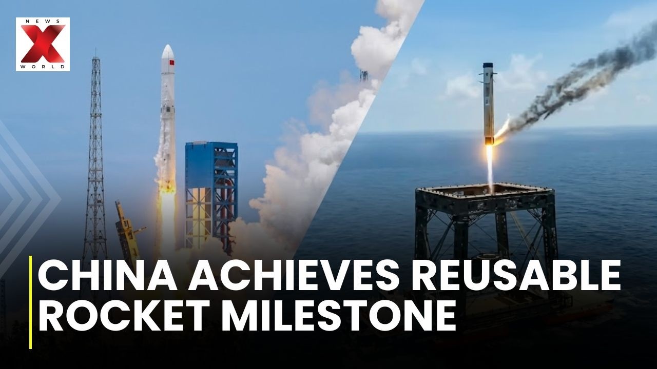 China Successfully Lands Reusable Rocket Booster, Challenging SpaceX in Space Race | NewsX World