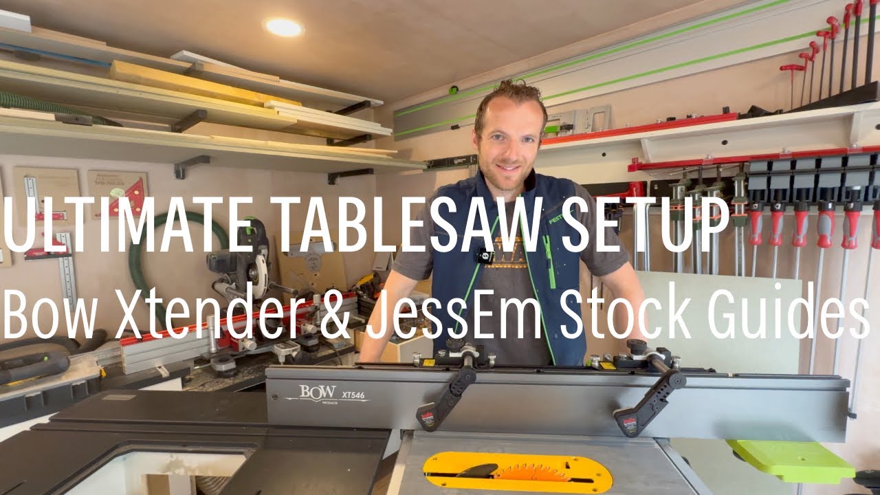 How to upgrade ULTIMATE DEWALT Table Saw | Bow Xtender Fence & JessEm Stock Guides | Tips for Use