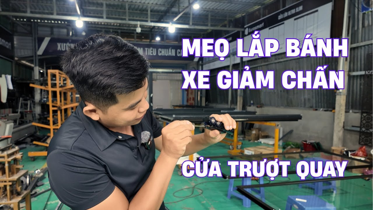 4 Bước Lắp Bánh Xe Cửa Trượt Quay Thế Hệ Mới EuroSmart Đơn Giản