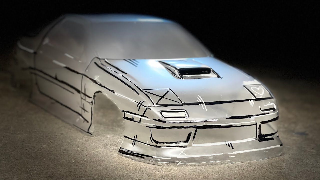 Building a Yokomo RD2.0 RC Drift Car and Body start to finish FC RX7