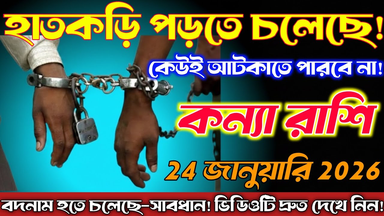 কন্যা রাশি♒24 জানুয়ারি 2026 থেকে হাতকড়ি পড়তে পারে—কেউই আটকাতে পারবে না! সাবধান! Kanya Rashi