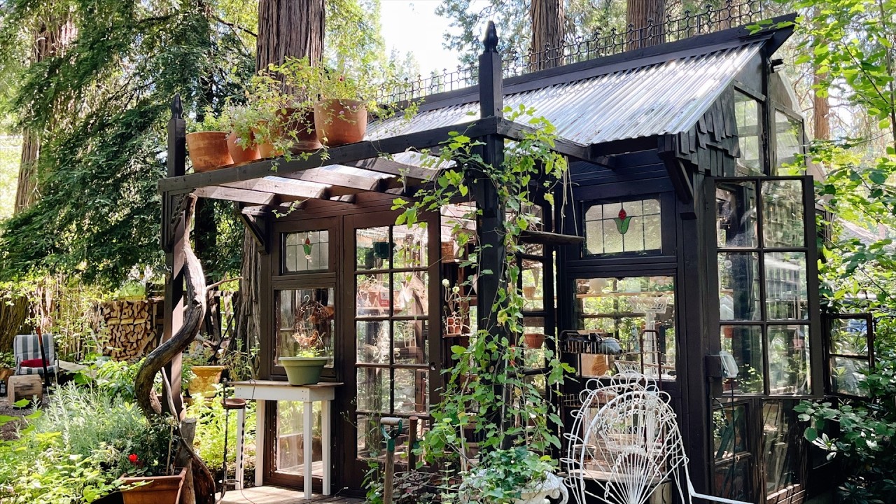 I Built a Reclaimed Greenhouse for My Forest Cottage Garden | DIY with Victorian Charm