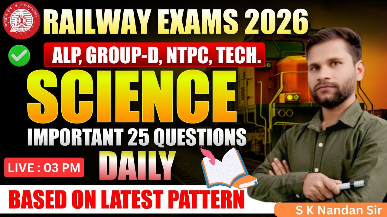 💥Lec-07 | SCIENCE For ALP/TECH/NTPC/GROUP-D🔥Railway Maths Expected question | Concepts & Tricks |