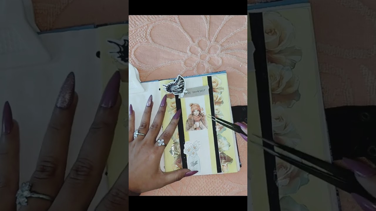 A Golden Glow on Every Page ✨🌼/#journal #asmr # scrapbook #journaling #shorts 