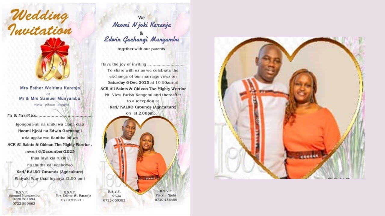 ✨ LIVE WEDDING CEREMONY – Edwin Gachangi & Naomi Njoki ✨