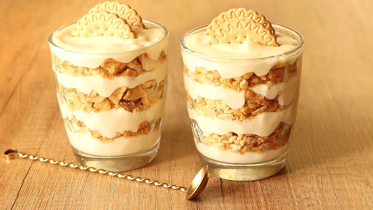 Торт БЕЗ ВЫПЕЧКИ: Торт ПЛОМБИР🍦в стакане - быстрый десерт ! 😜 Cake WITHOUT BAKING: Ice cream cake