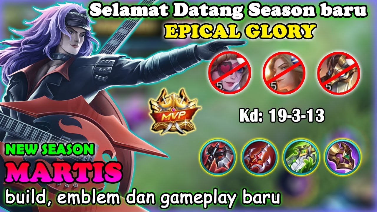 Build Martis Terbaru dan Tersakit Untuk Season Baru, Gameplay Martis Barbar Auto Panen Kill | MLBB
