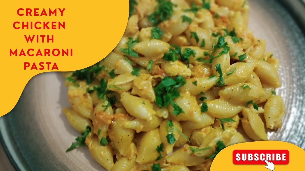 CREAMY CHICKEN WITH MACARONI PASTA/@MyBestSimpleLifeVlog #food #recipe #homemade #easyrecipe 
