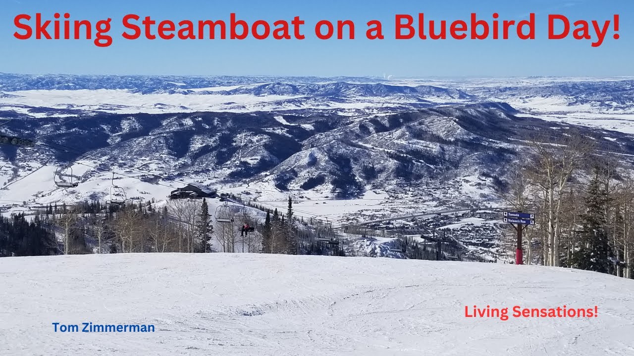 Skiing Steamboat on a Blue Bird Day!