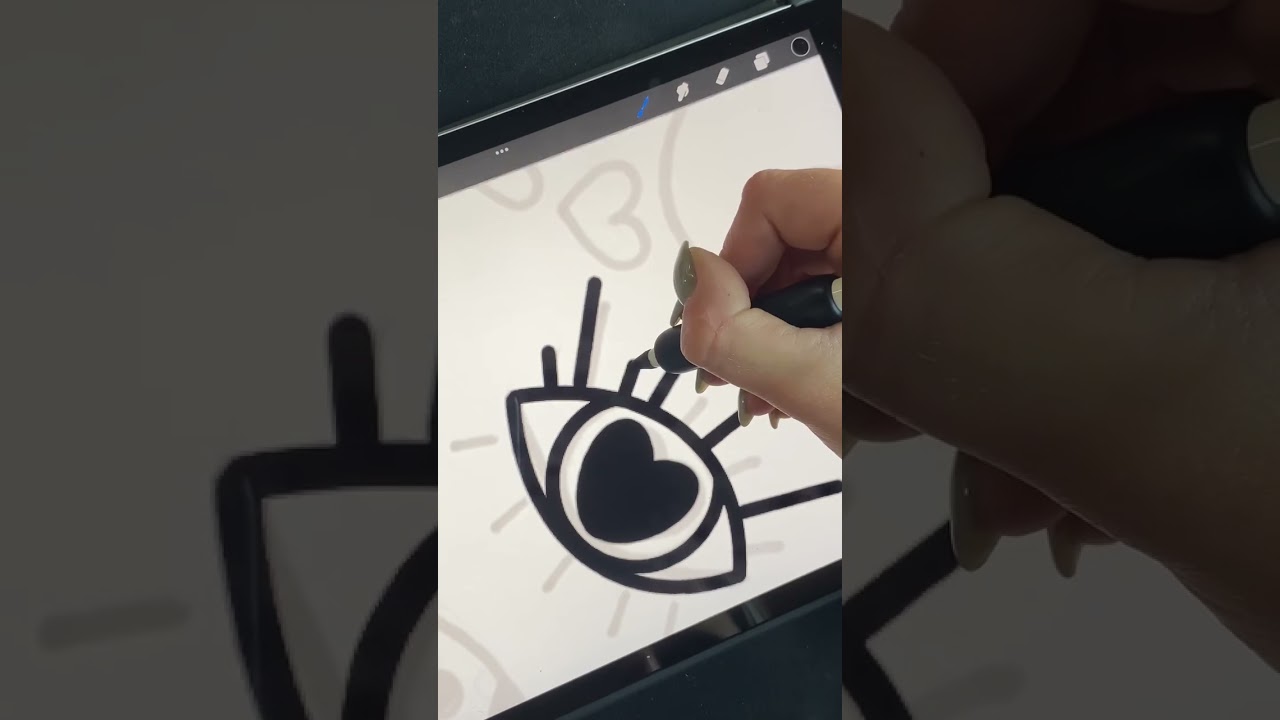 Create a tattoo flash sheet in procreate with me! Part 1 ❤️ #shorts