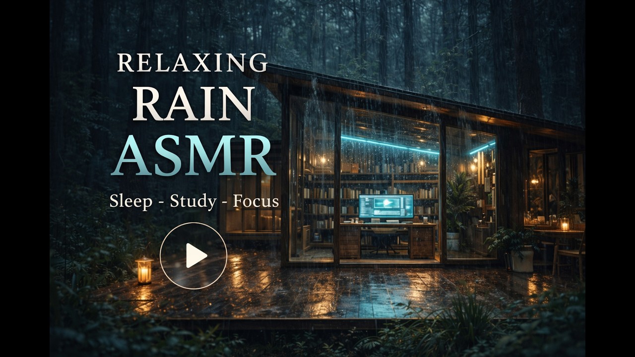 Rainy Forest Cabin Ambience 🌧️ | Relaxing Rain Sounds for Sleep, Study & Deep Focus